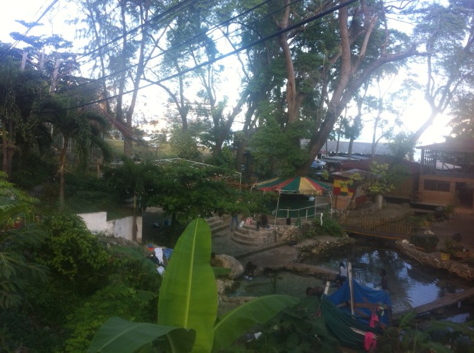 You walk past this bathing and laundering hole in Ocho Rios between the ship's port and the town centre.