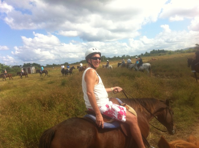 Yep, me on my horse riding on land.  
