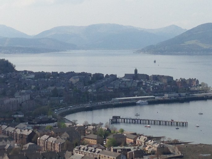 Firth of Clyde view from Lyle Hill Greenock Scotland