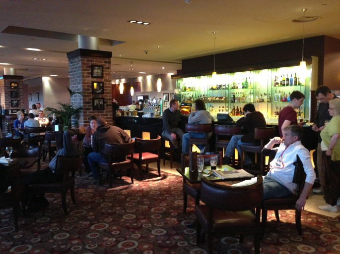 The lounge at the Dublin Airport Hilton