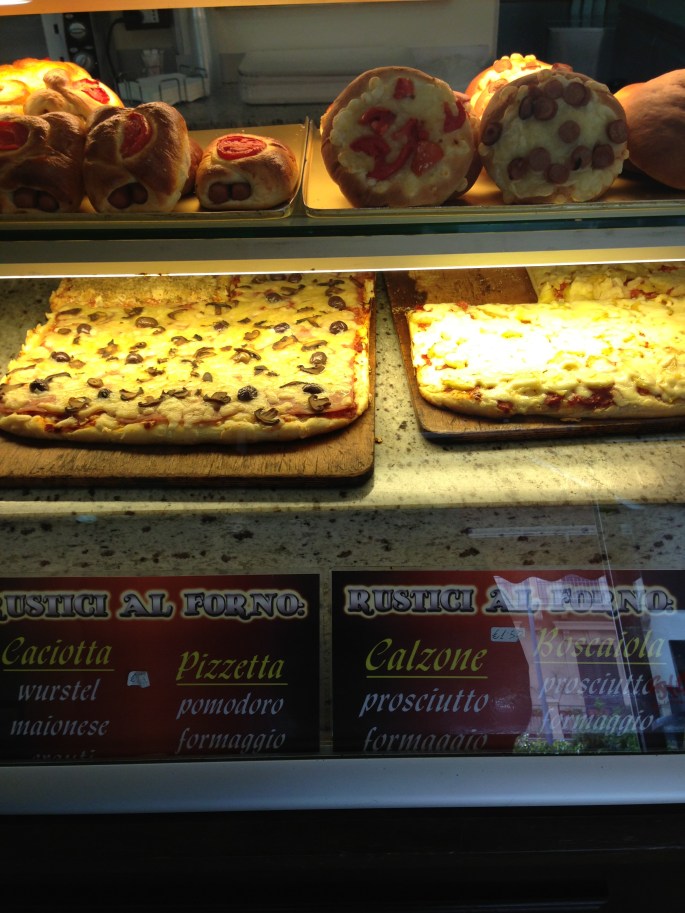 We opted for pizza at multiple locations in Taormina and Messina instead of a sit down lunch.  Great way to try several types of pizza.