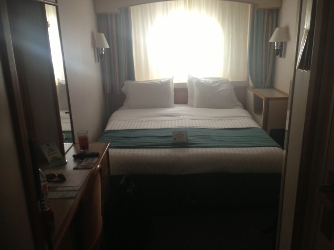 Porthole cabin on the Royal Caribbean Majesty of the Seas.