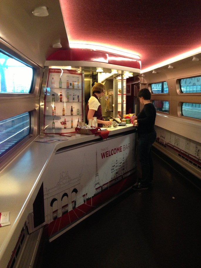 The buffet car on the Thalys is really quite nice.