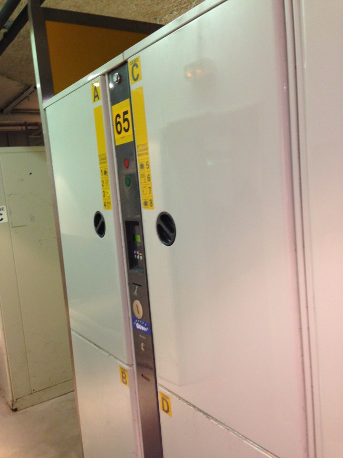 The left luggage lockers are quite handy at the Gare de Lyon's basement.