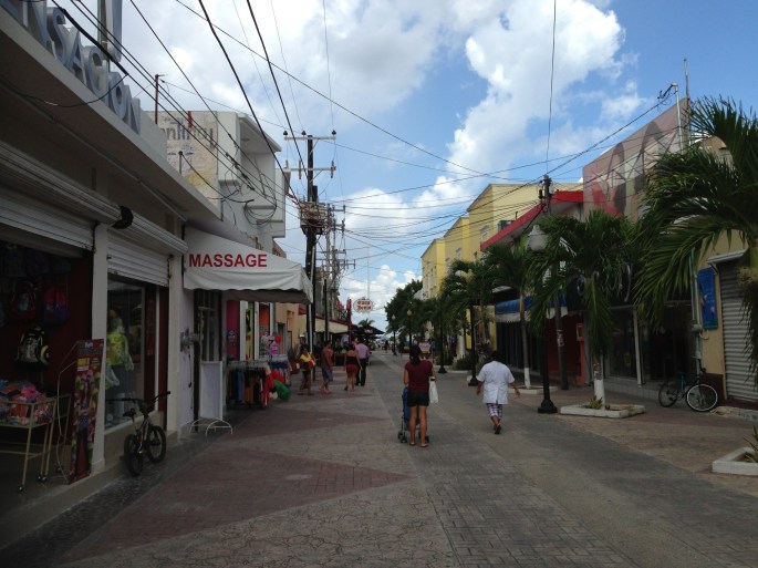 One of the many streets in San Miguel where you can stroll and shop for lots of things.