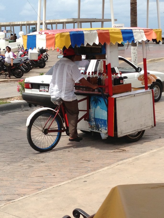Colourful street vendors are out and about in San Miguel, Cozumel, Mexico and can be delightful when experienced.