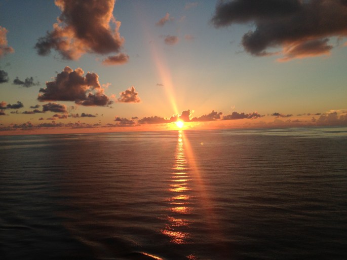 One of the true reasons for going on a cruise is the sunsets you see.  This one is from the deck of the Carnival Paradise enroute from Cozumel to Tampa.