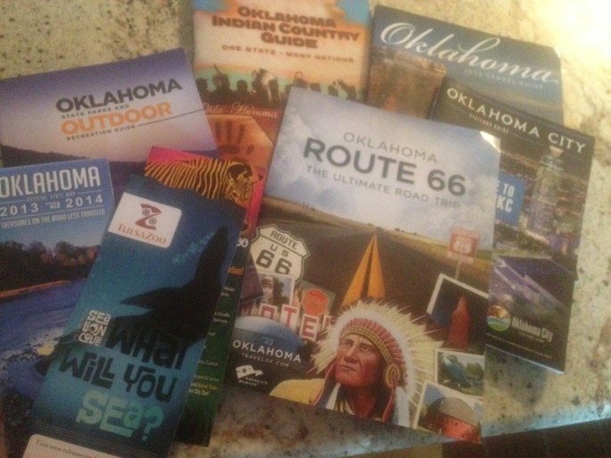 Plenty of materials arrive from the State of Oklahoma almost forcing you to spend extra time in the state. The Route 66 guide was exceptionally well done.