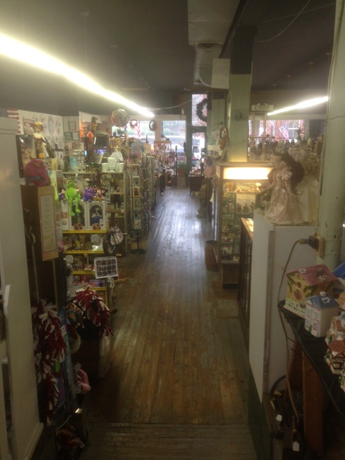 The Antiques Mart on Main Street interior in Jonesborough, Tennessee. 