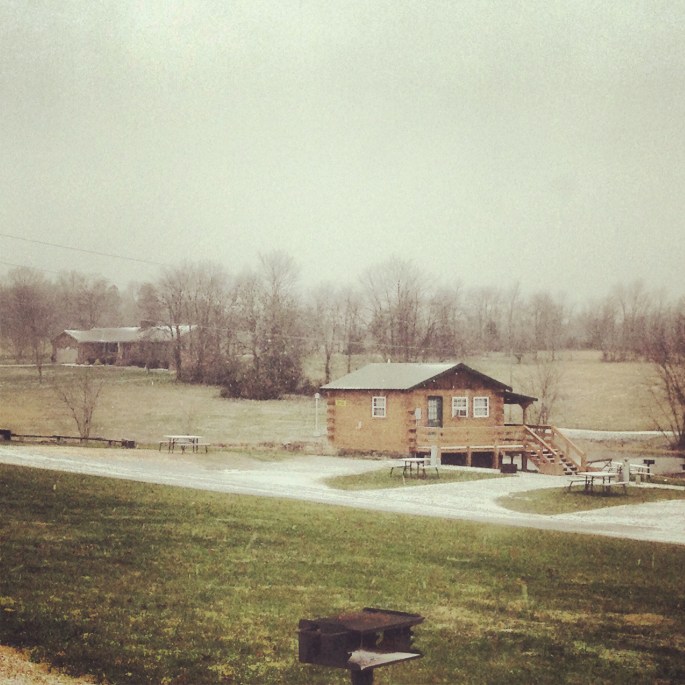 There were cabins at the KOA in Crossville, Tennessee and the friendliest staff.  It was a great place to stop.