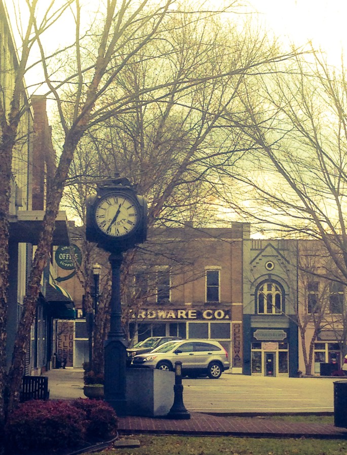 The main square in Sparta, Tennessee retains a quaint small town feel and look that seems to have stood still in time.