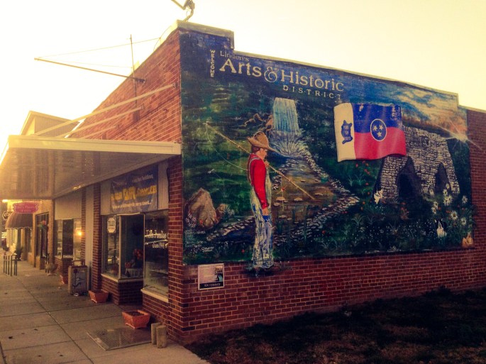 One of the murals in downtown Linden, Tennessee.