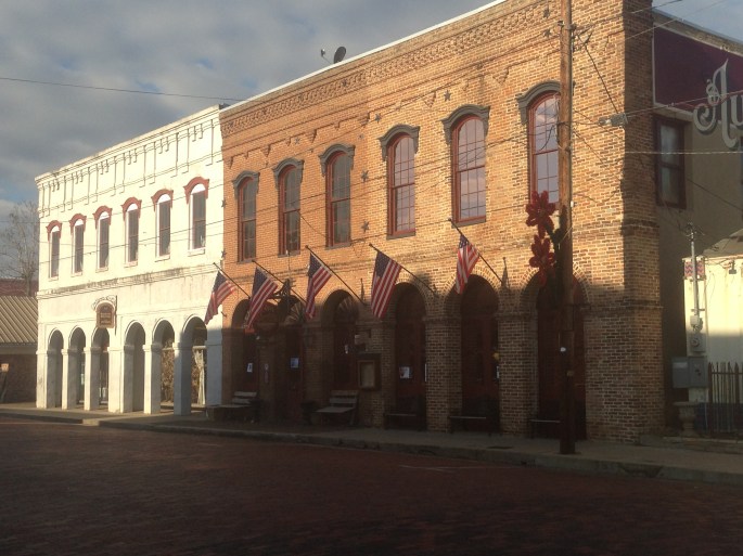 There was an abundance of historic buildings in downtown Jefferson.