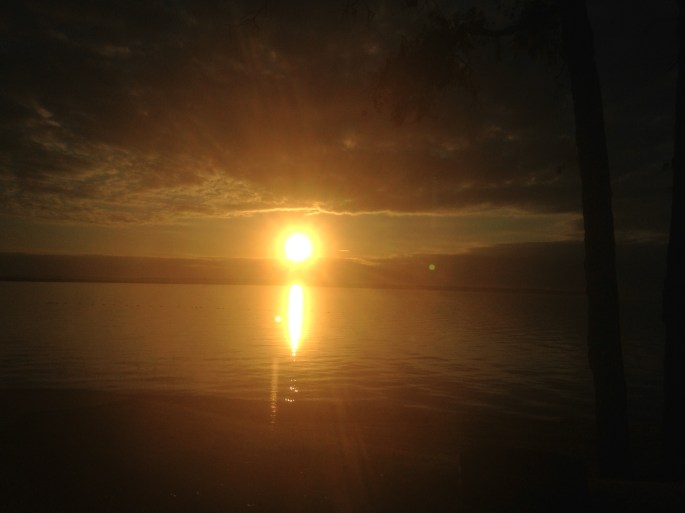 Not quite a Gulf of Mexico sunset from St Pete Beach but it was very nice seeing the sun set over Lake LIvingston, Texas from our campsite at the KOA.