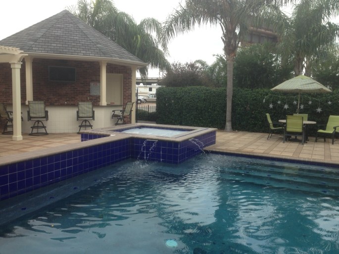 The RV Resort at the French Quarter in New Orleans has plenty of great amenities including this terrific pool. 