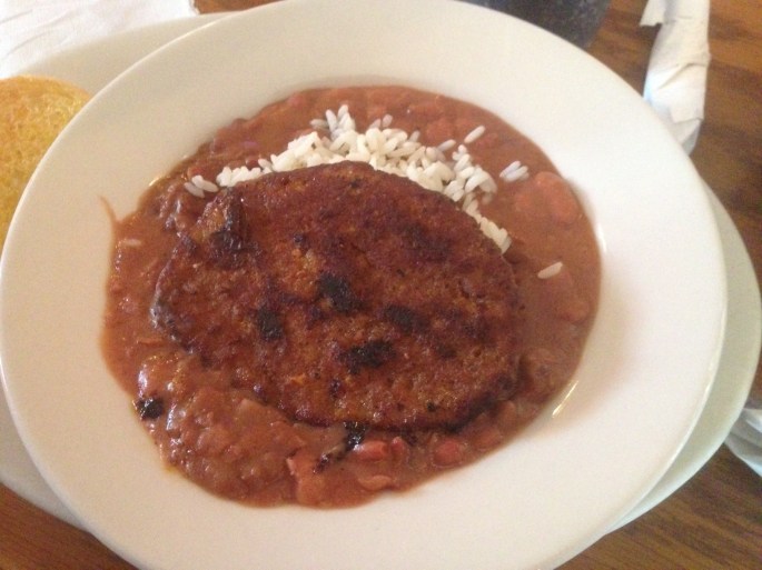 Beans and Rice from Deja Vu in the French Quarter of New Orleans, Louisiana.