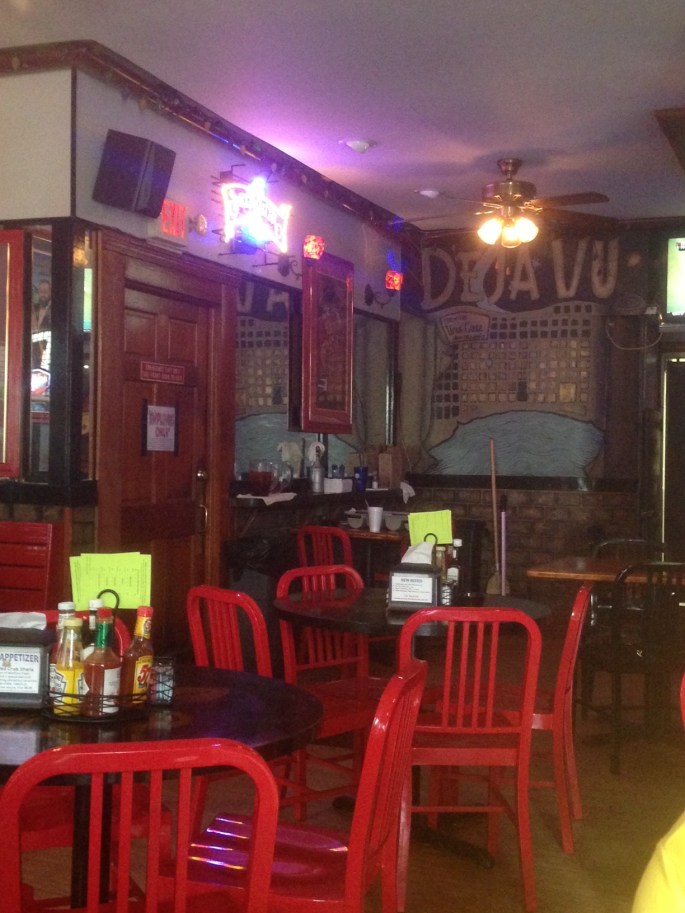 The interior of Deja Vu in the French Quarter of New Orelans.