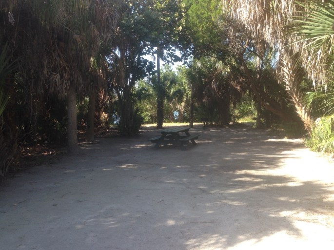 A vacant site at the campground in Fort Desoto Park awaits another visitor to St. Petersburg, Florida.