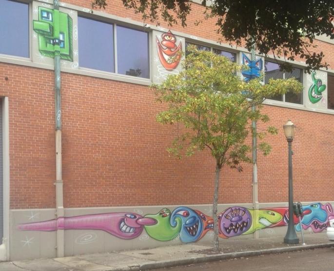 There appeared to be an interesting arts community in downtown Mobile and this building certainly caught my eye. How fun is this for street art?