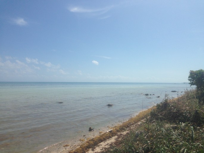All campsites have ocean views at the Long Key State Park in Layton, Florida. This is the view looking south from our site #51.