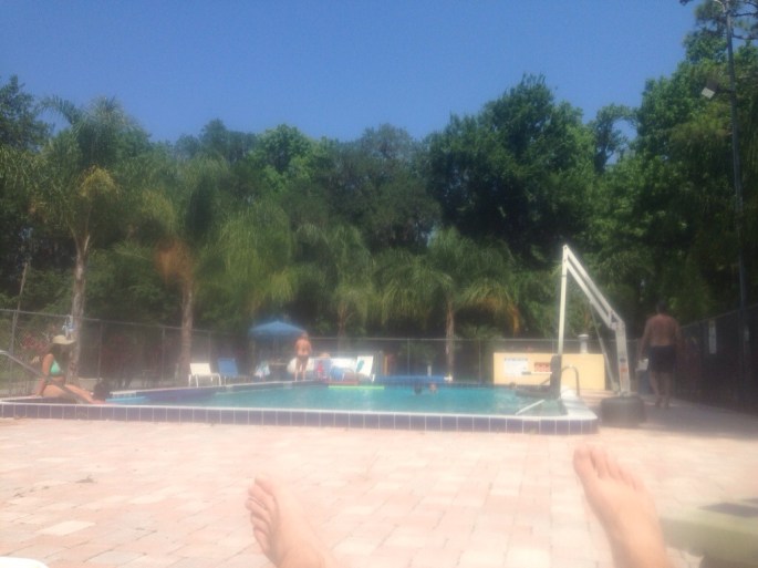 The pool at the Nova Family Campground is a perfect place to relax on a hot day if you're not busy going to the nearby beaches, shopping or visiting a museum or the Daytona 500 track.