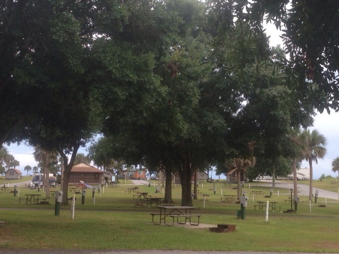 There is a wide variety of sites at the SW Orlando KOA for camping.