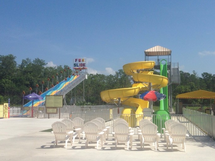 The waterpark at Lion Country Safari is great and there are even slides for the kids in addition to a splash park (not pictured here).