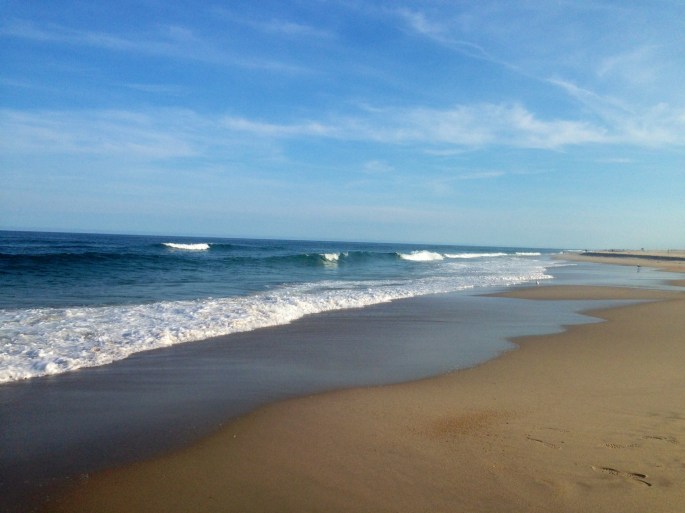 The beach is the other main attraction to camping at Assateauge and it is fantastic and right over the dunes from your campsite.