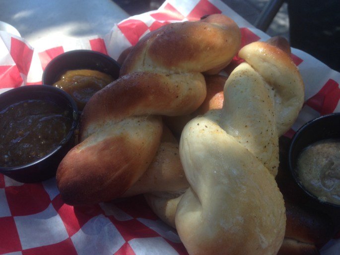 The pretzels at the Kling House Restaurant in Intercourse PA are absolutely delicious.