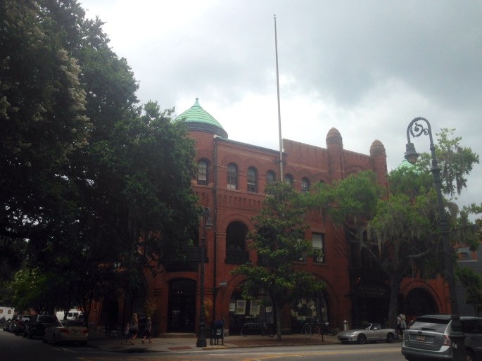 Plenty to stop and visit along the bike trail in historic Savannah such as the SCAD store.
