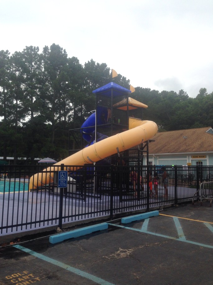 The pool was great at the KOA Virginia Beach and included a fun slide for the kids.
