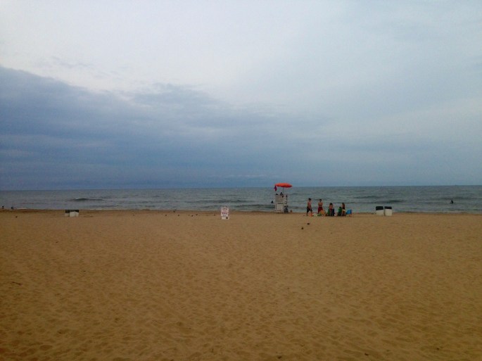 The beach is wide a terrific along Virginia Beach, Virginia.