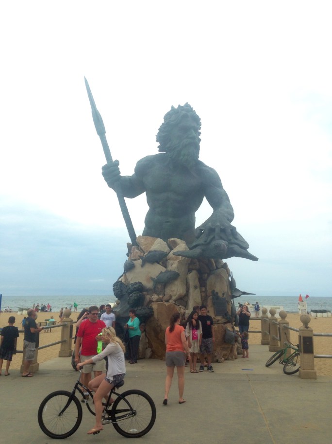 A popular spot for visitors to take a photo is at Neptune Beach.
