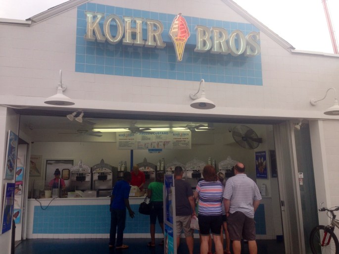 The frozen custard is fabulous at Kohr Brothers and is definitely on the must-do list when in Virginia Beach.