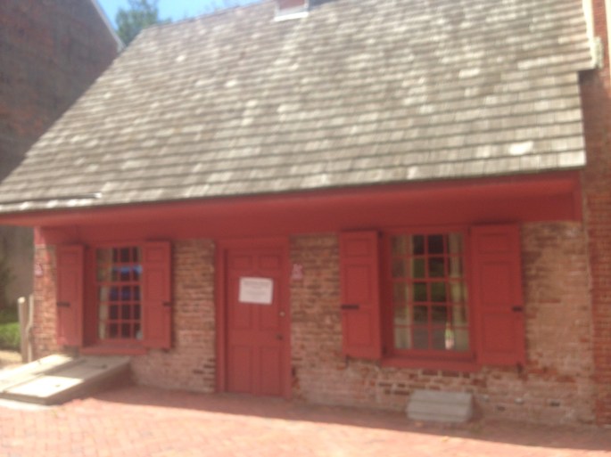 The old Dutch house in historic New Castle, Delaware.