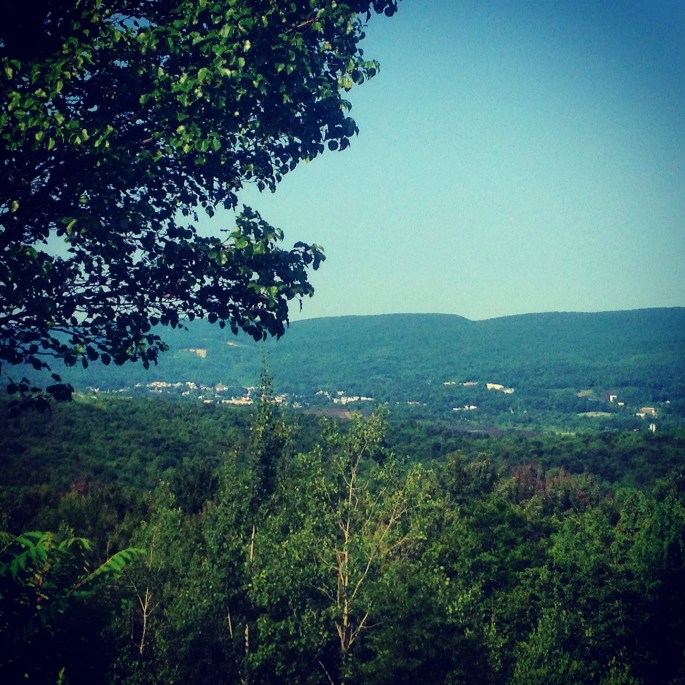 You can take US 6 into Carbondale or bypass it and enjoy this lovely view of the town in the distance.