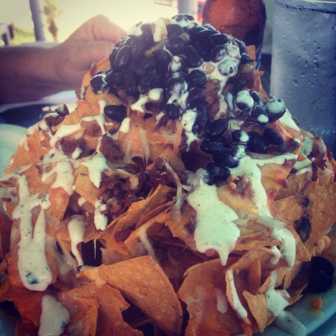 The nachos at Salt Life in St. Augstine Beach were out of this world and paired perfectly with cold beer.